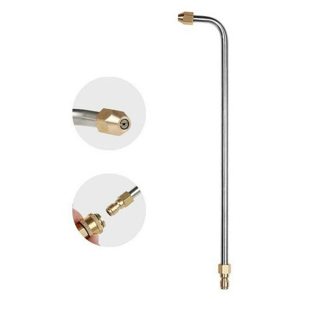 2pcs Stainless Steel Angled Lance Extension Metal Pole Car Cleaning Tools