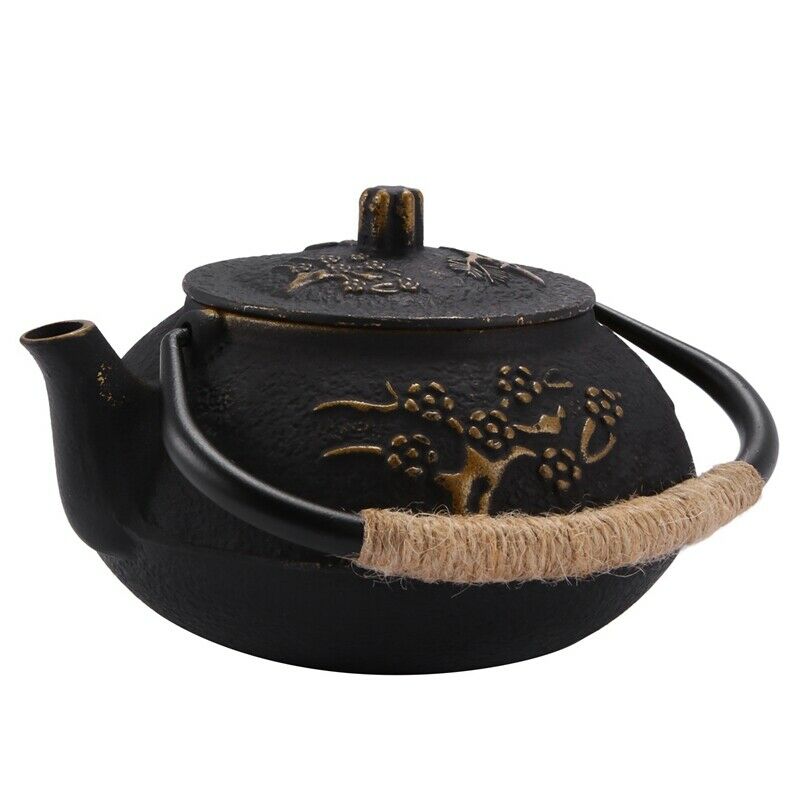 Japanese Cast Iron Teapot Kettle with Stainless Steel Infuser / Strainer , PluG3