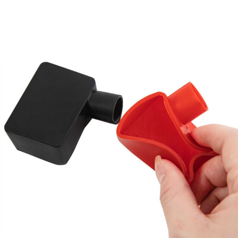 Pair of Rubber Car Battery Terminal Insulator Wire Connector Cap Cover Protector
