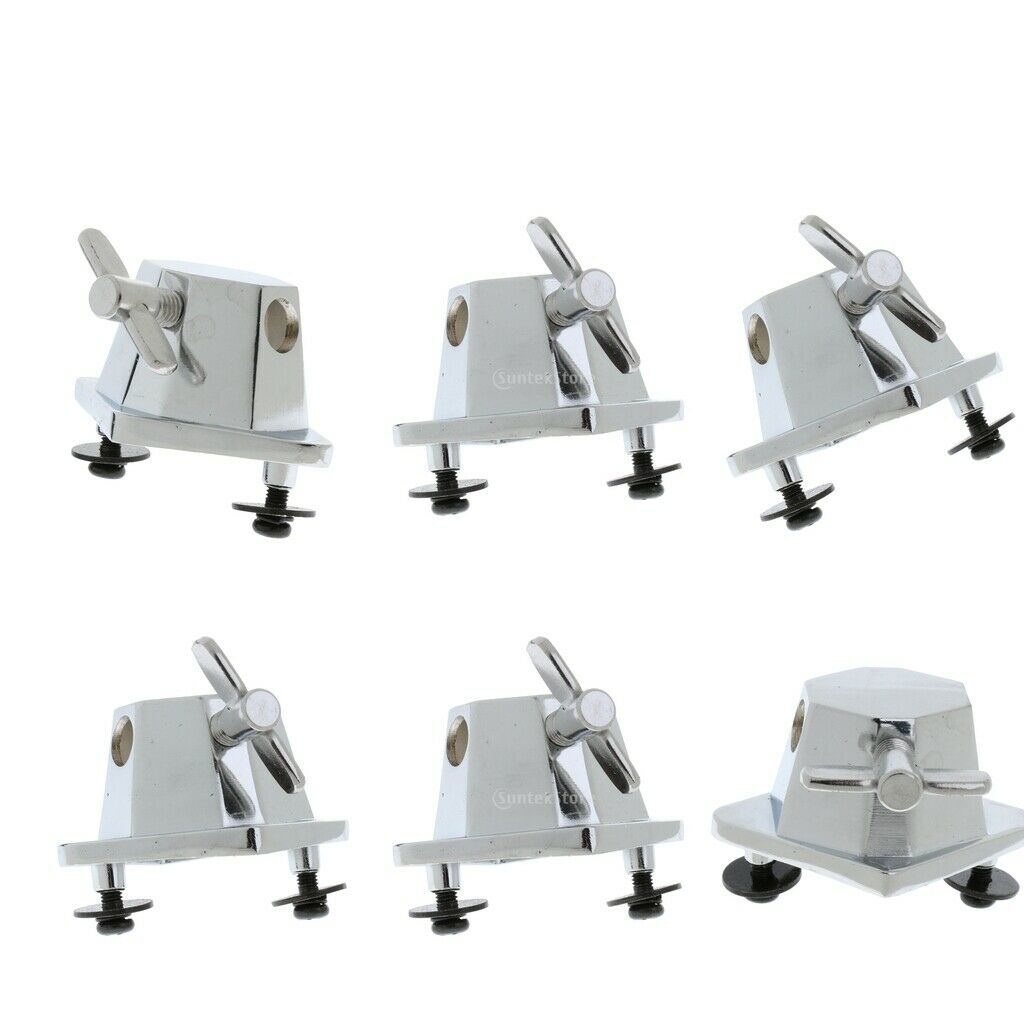 6Pcs Floor Tom Drum Leg Bracket Musical Parts Access Metal 2.76x1.97in