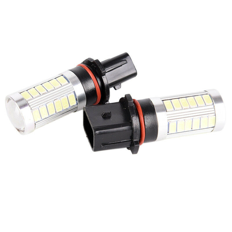 2X Xenon White High Power P13W LED Bulbs For Daytime Running Lights Fog Lam  SJ
