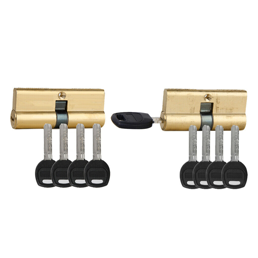 65MM 32.5/32.5 75MM 37.5/37.5 Brass Key Cylinder Door Lock Barrel with 7 key