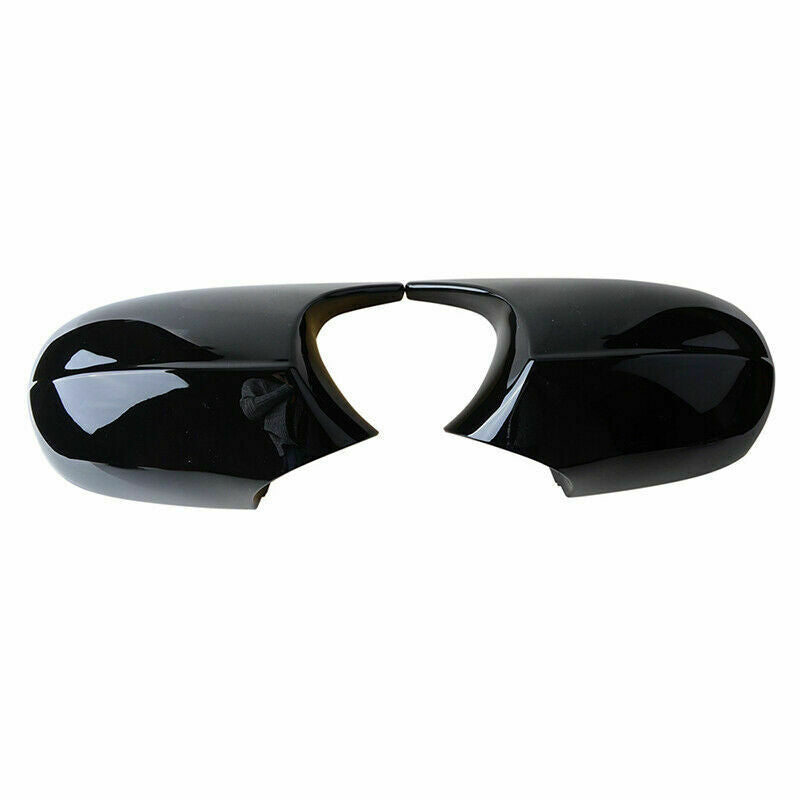 1Pair Glossy Black Rear View Side Mirror Cover Fit For BMW E90 E92 E93 2008-2013