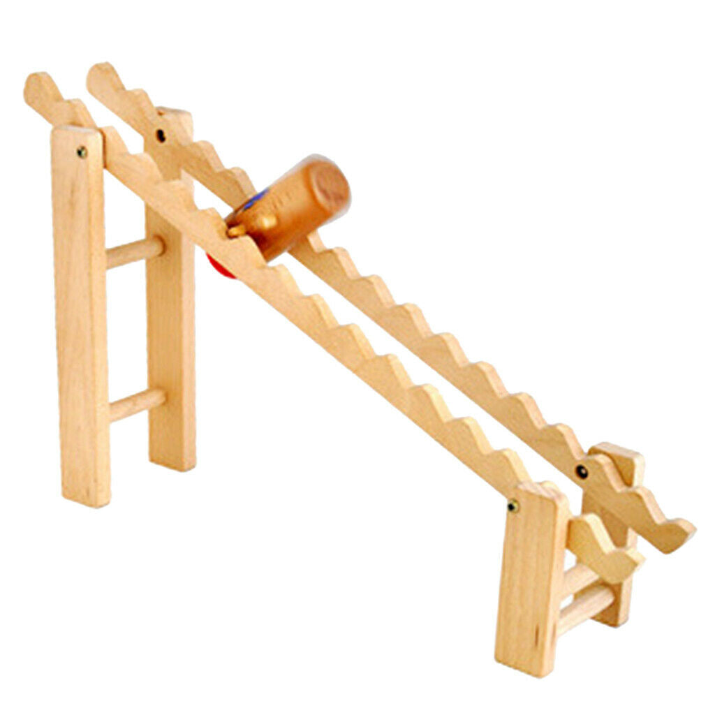 Heavy Duty Wooden Slide with Ladder Gravity Game Montessori Toys