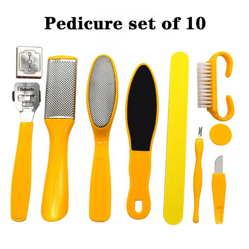 10 In 1 Professional Foot Care Kit Pedicure Tools Set Stainless Steel Foot RFCA