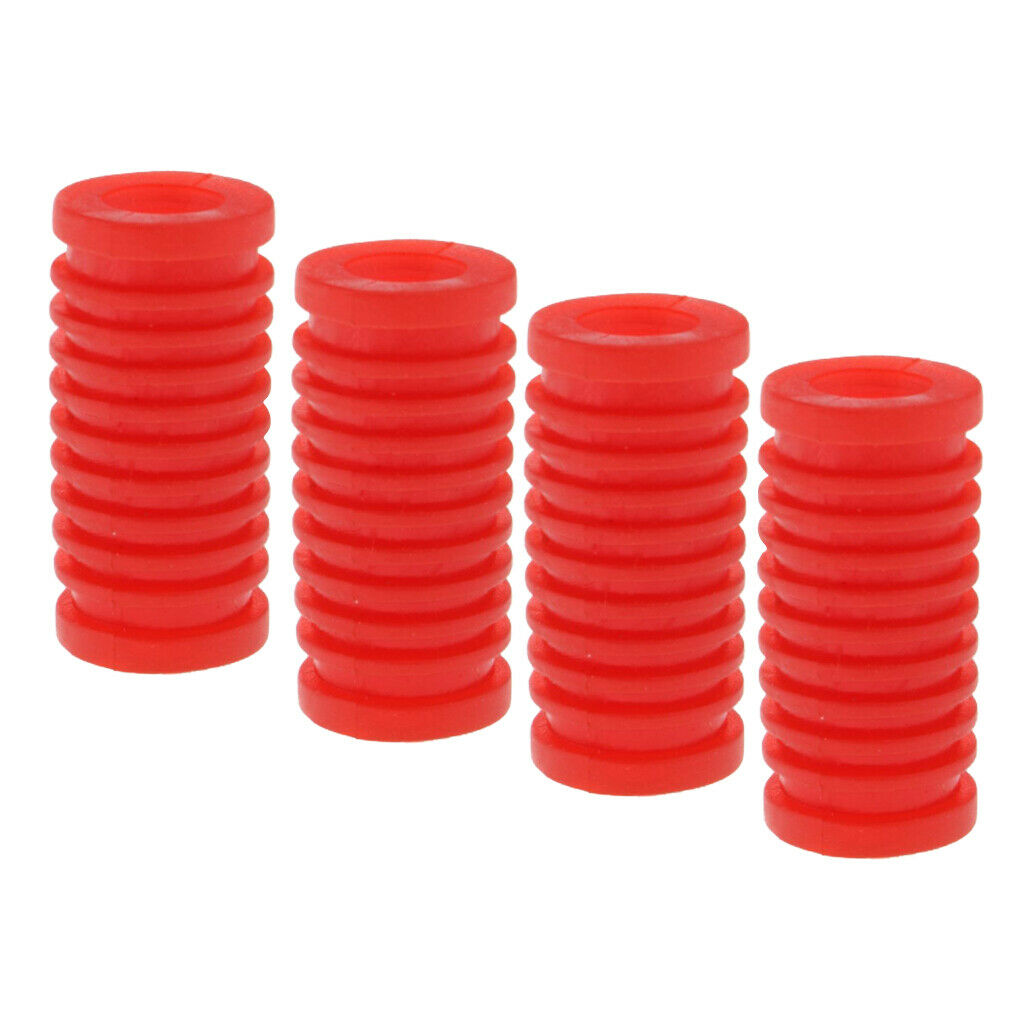 4x 35mm Rubber Red Footpeg Gear Lever Pedal For Yamaha YZF R1 R6 R6S YZF-R1