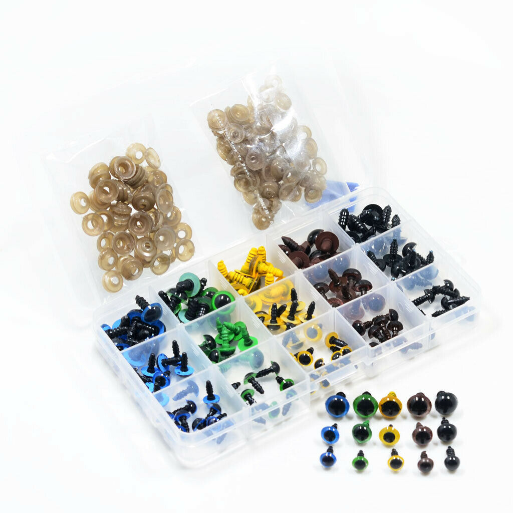 140pcs 8 12mm Plastic Safety Eye Box For Teddy Bear Toys