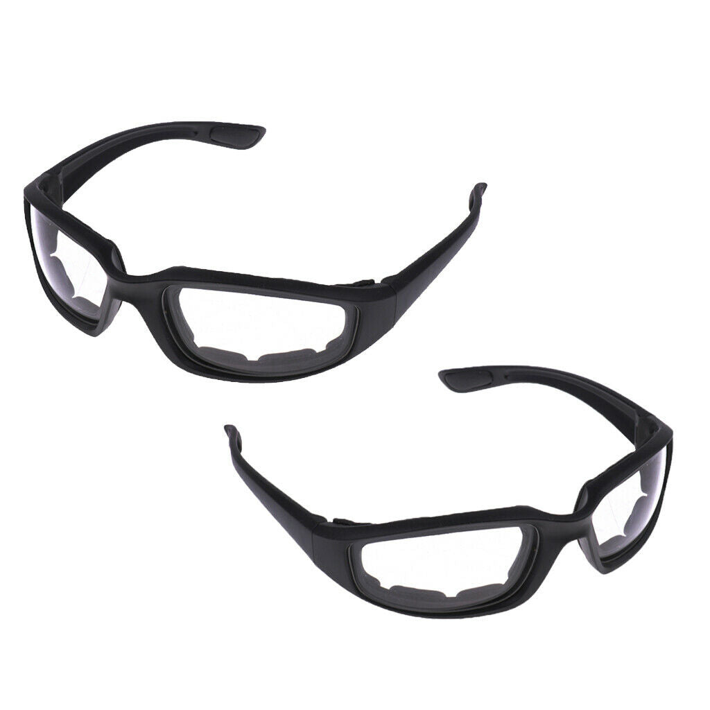 Wind Resistant 2x Pad Extreme Sports Sunglasses Motorcycle Riding Glasses