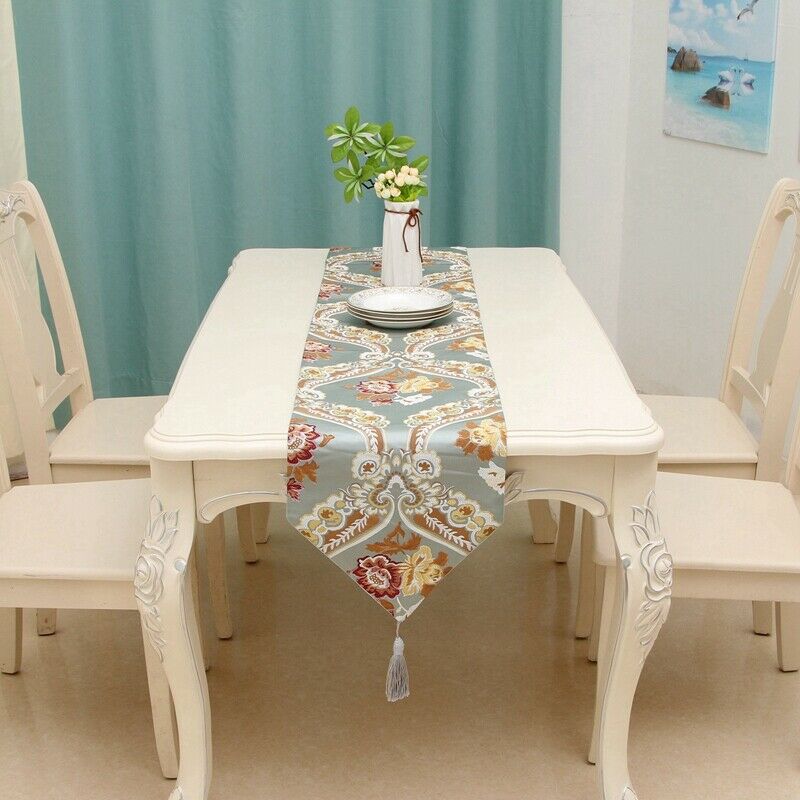 Palace Style Flower High-End Fashion Table Runner Bed Tail Towel Retro RestaW8X9