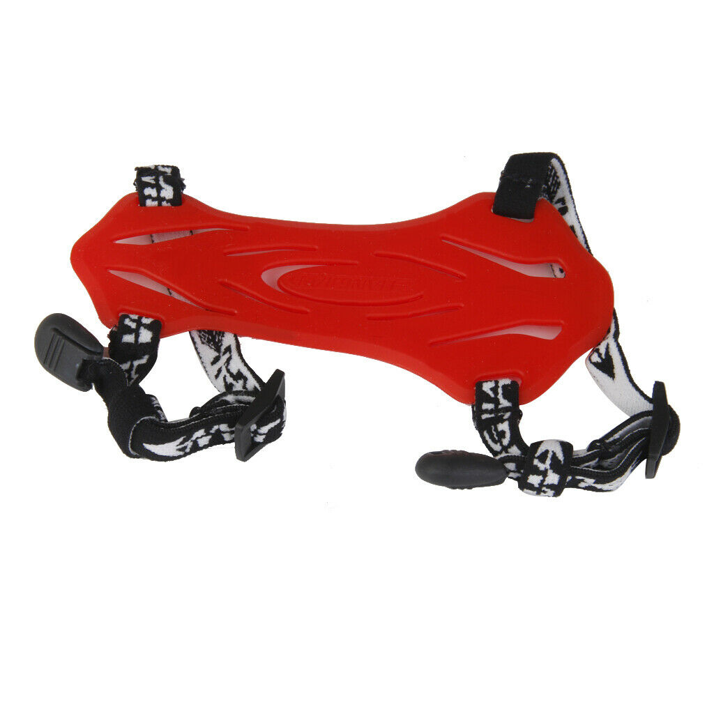 1pc Rubber Archery Arm Guard Protection with 2 Straps Red