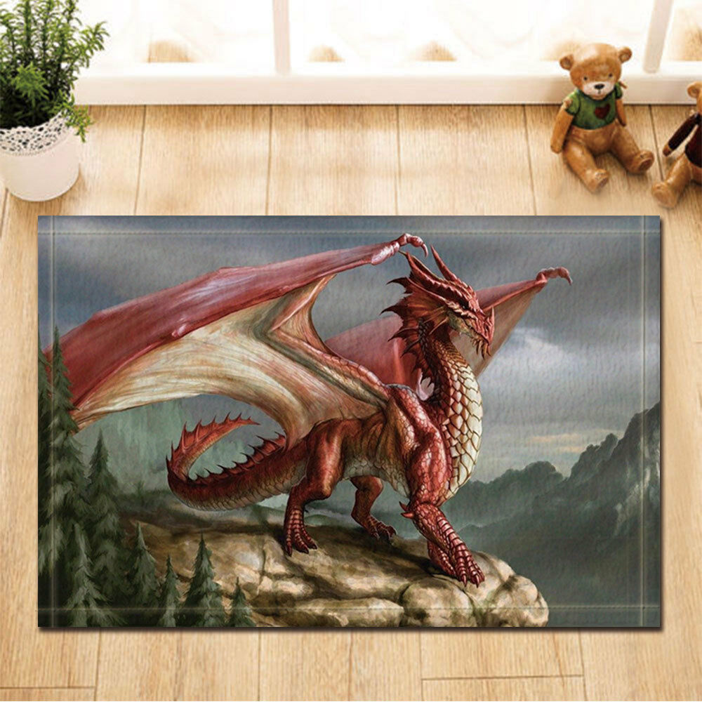 Pterosaurs Dragon Door mat Bath Mat non-Slip Bathroom Door Shower Carpet 40x60cm