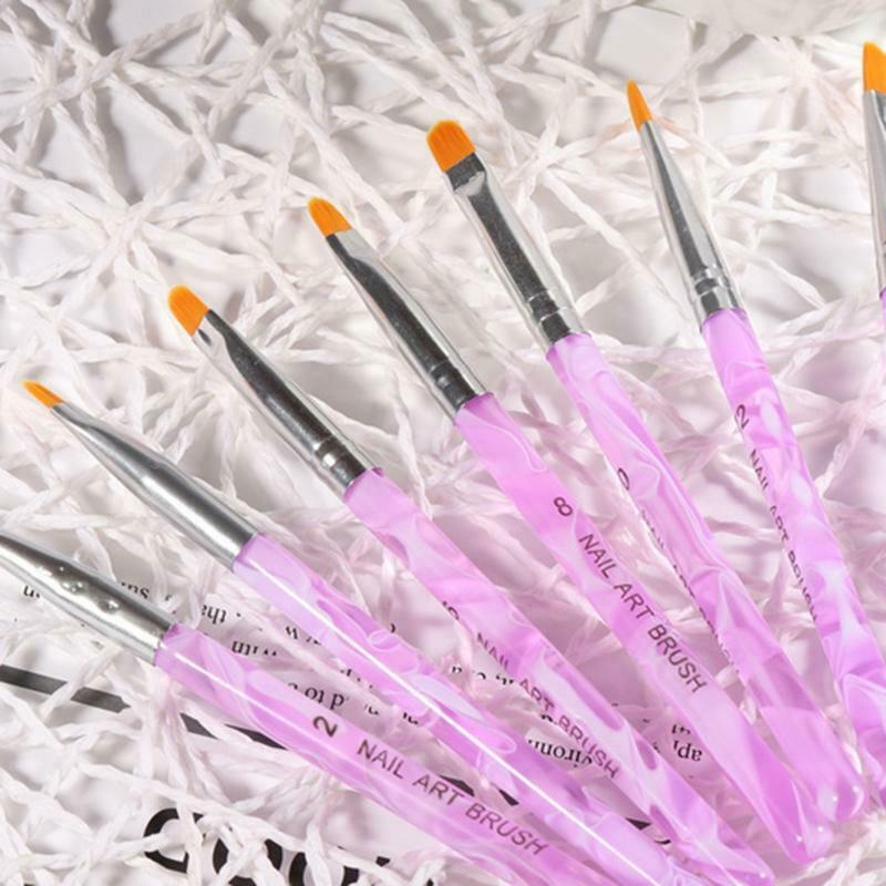7pcs/set Nail Art Design Gradient Brushes Painting Detailing Liner Manicure Tool