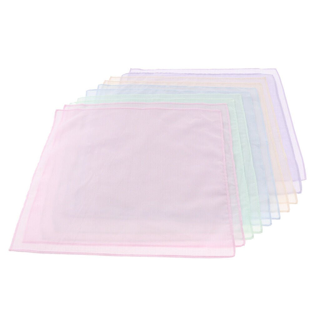 10pcs Multicolor Handkerchiefs 100% Cotton Square Super Soft Washable Hanky