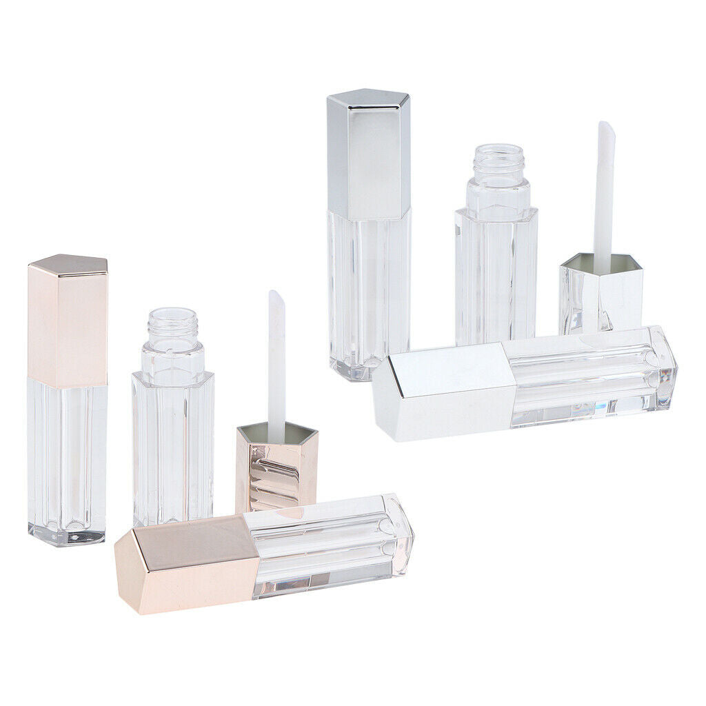 6pcs 5ml Empty Lip Gloss Oil Tubes Lipstick Travel Refillable Bottles Vials