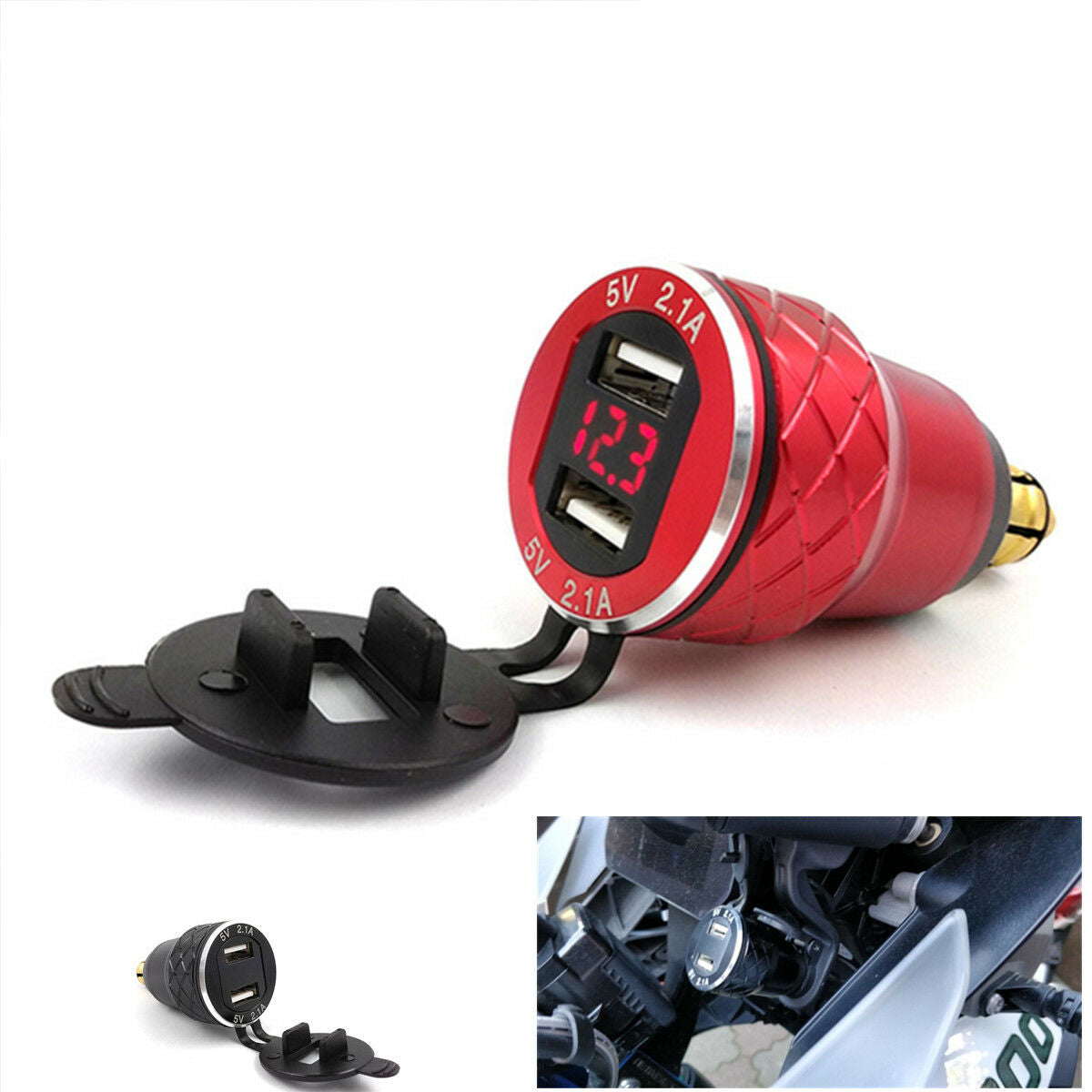 2 USB Ports 4.2A Motorcycle USB Charger For BMW Motorcycle F800/F650