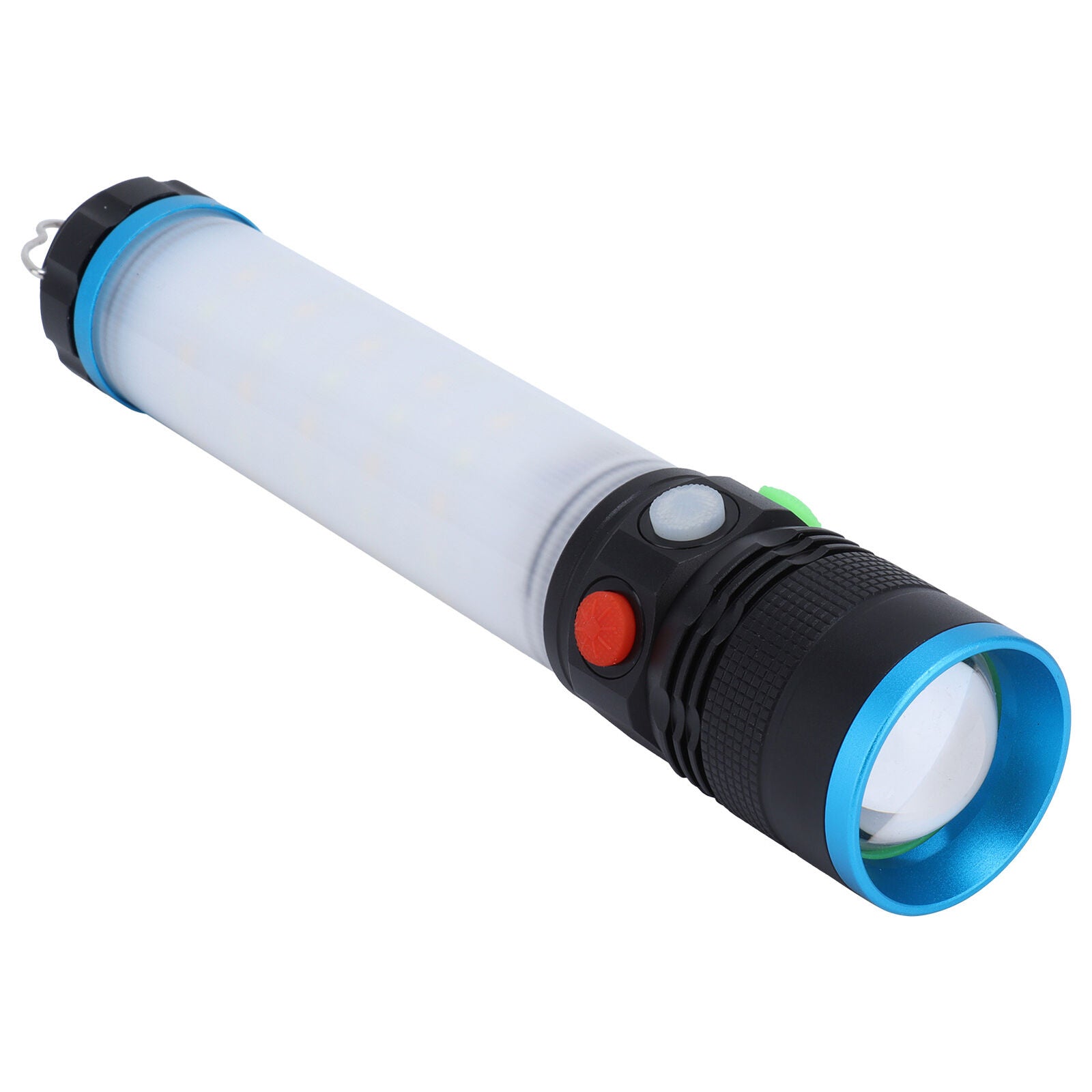 Emergency Light Multiâ€‘function Flashlight 8 Lighting Modes Alarm Sound Hook M XX