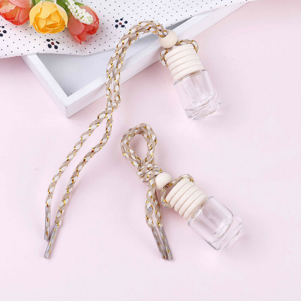 1PC car empty clear perfume glass bottle pendant auto interior home orname.l8