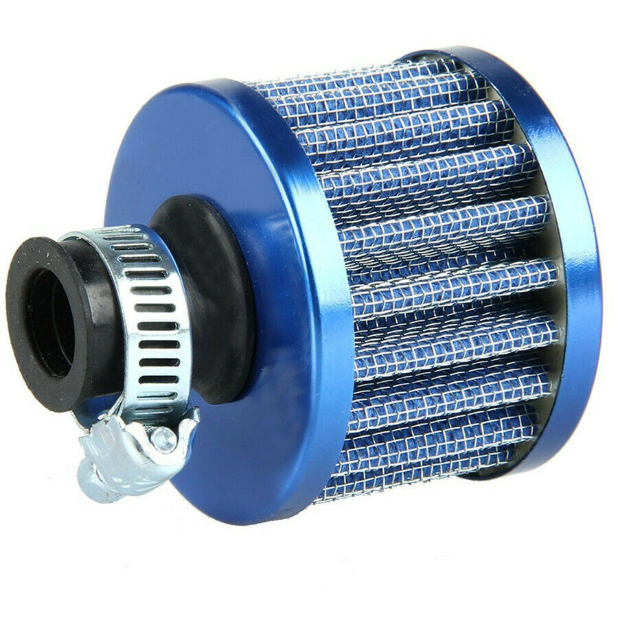 12 mm BLACK MINI AIR INTAKE CRANKCASE BREATHER FILTER VALVE COVER VENT Blue Mini