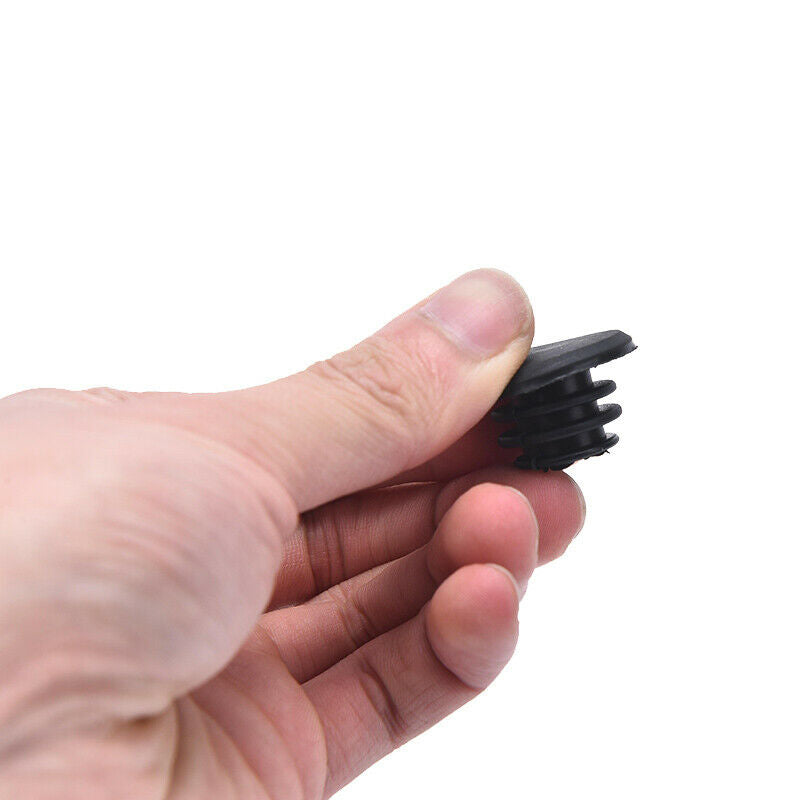 10pcs Bike Black Mini Rubber Grip Handlebar Bar End Plugs Stoppers CapsSJCA
