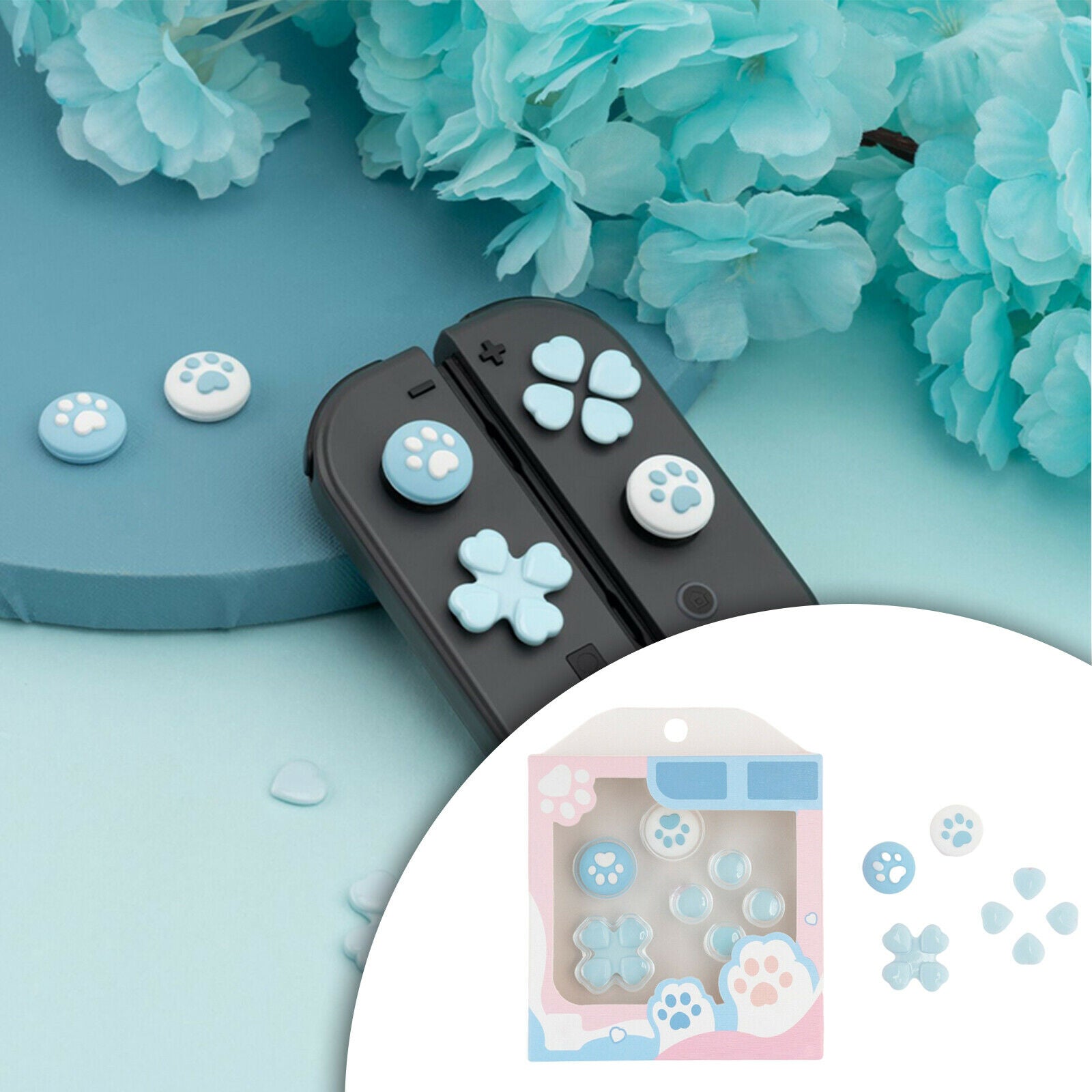 Cat Claw Design Joystick Protective Cover Gamepad Accessories Kit Gaming