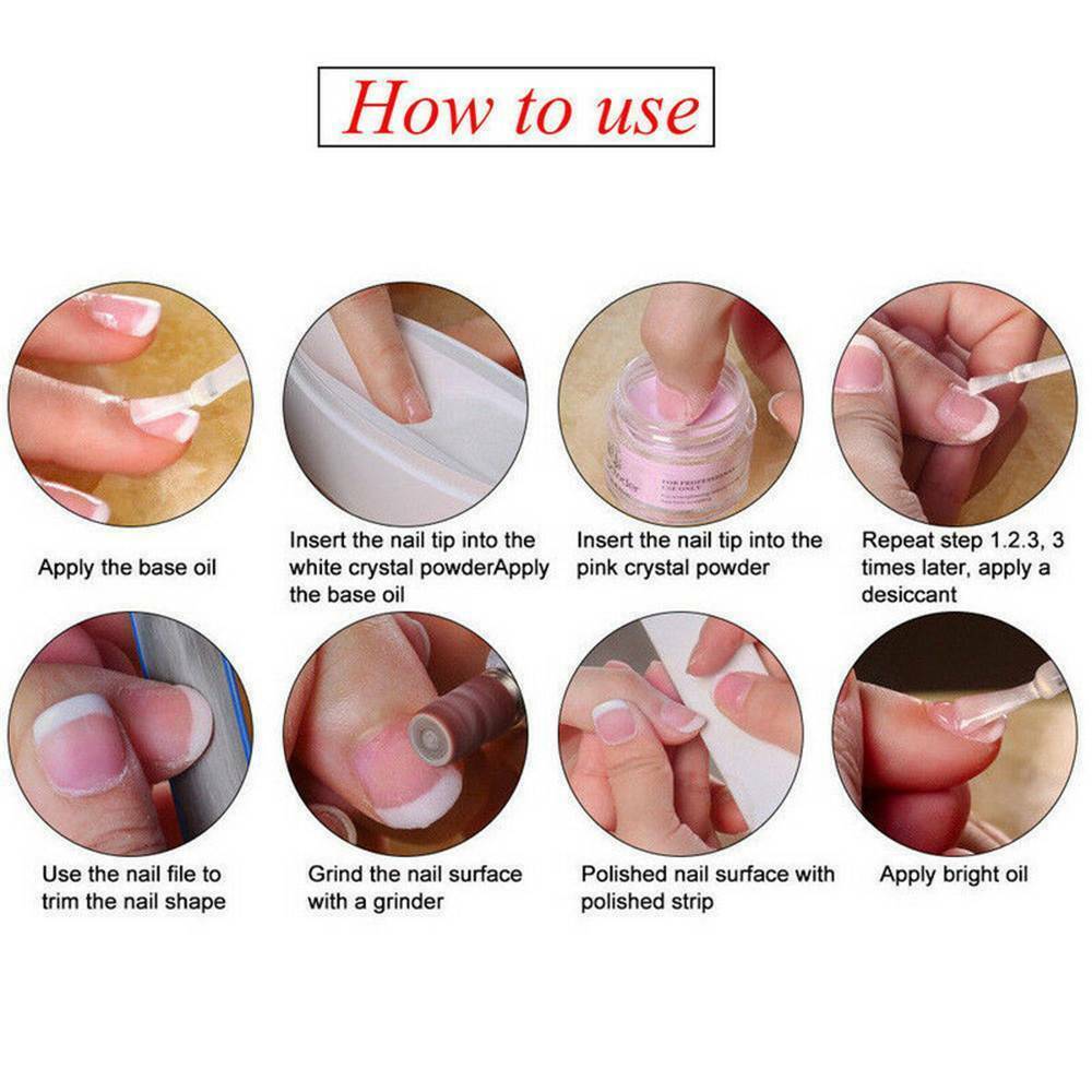 Simple French Tray Manicure Mold Nail Dip Nail Dipping Powder Container Hot