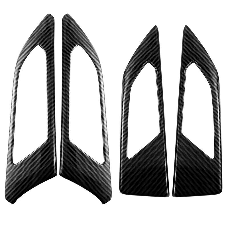 Carbon Look Interior Door Handle Cover Trim Strip Inner Door Bowl Handle PanI8T7