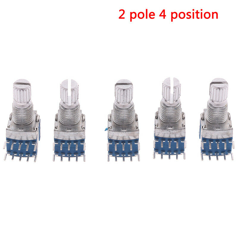 5 Pcs Band Switch Rotary Switch Gear Change Switch 2 Pole 4 Position RS1010 WF