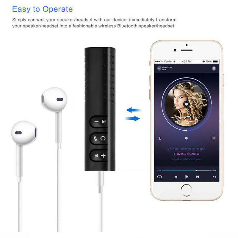 Bluetooth Receiver Car 3.5 AUX Audio Wireless Earphone Car Transmitter Ha.l8