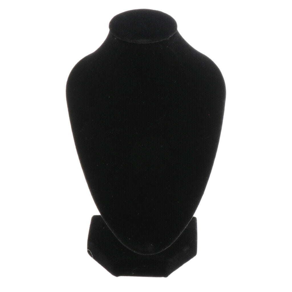 2 Pieces Store Home Velvet Necklace Bust Jewelry Pendant Rack Display Stands