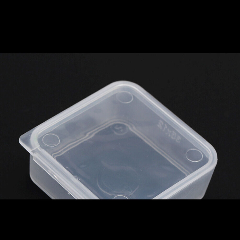 5X Small Transparent Plastic Storage Box  Square Multipurpose displayDEAU