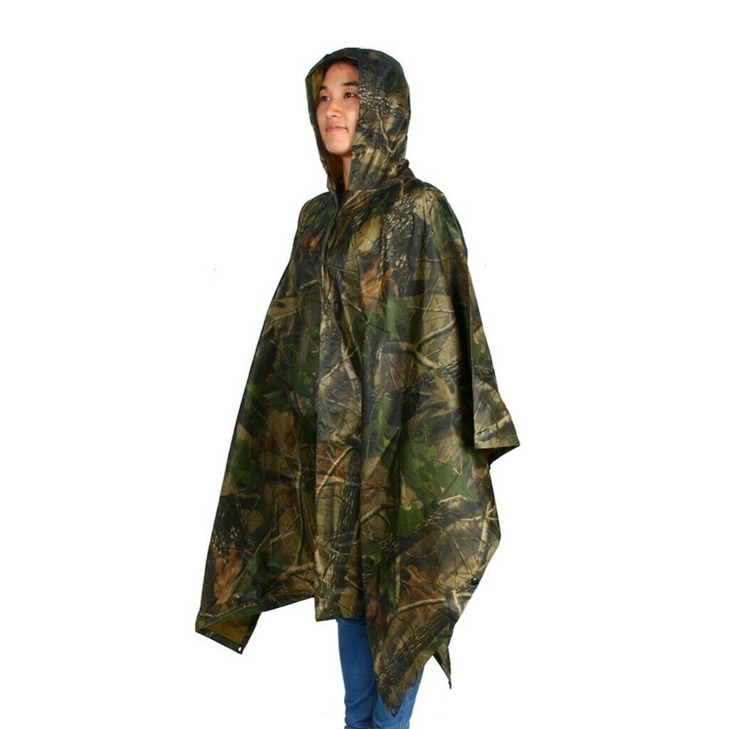 Waterproof Military Raincoat Outdoor Camping Rain Coat Camouflage Men Poncho
