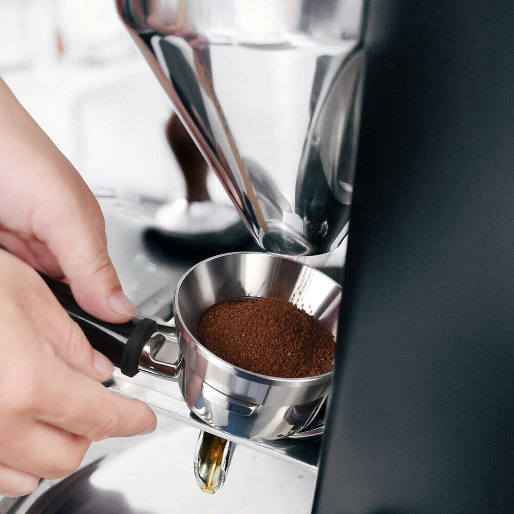 58mm Stainless Steel Italian Ring Coffee Powder Dosing Funnel Espresso Bowl US