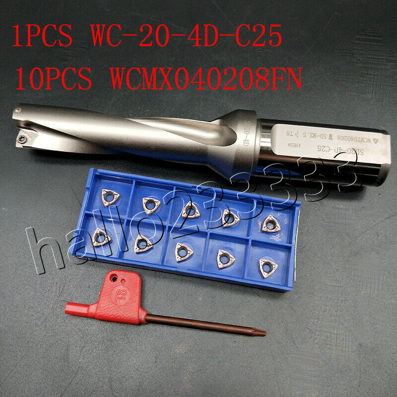 WC-20-4D-C25 Φ20mm U drill/fast drill/violence drill/water jet drill+WCMX040208