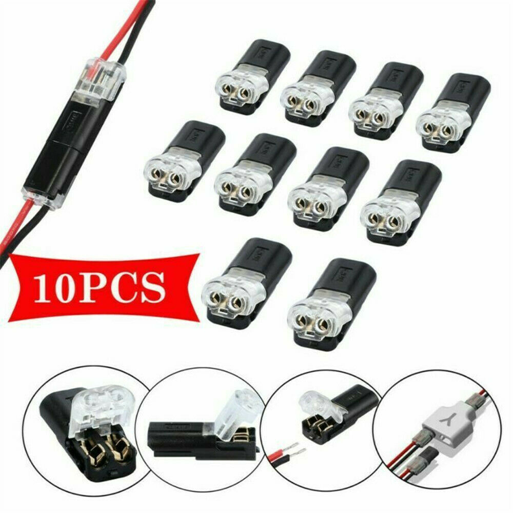 10 Set Car Waterproof Electrical Wire Cable Automotive Connector 2-Pin Way Plug