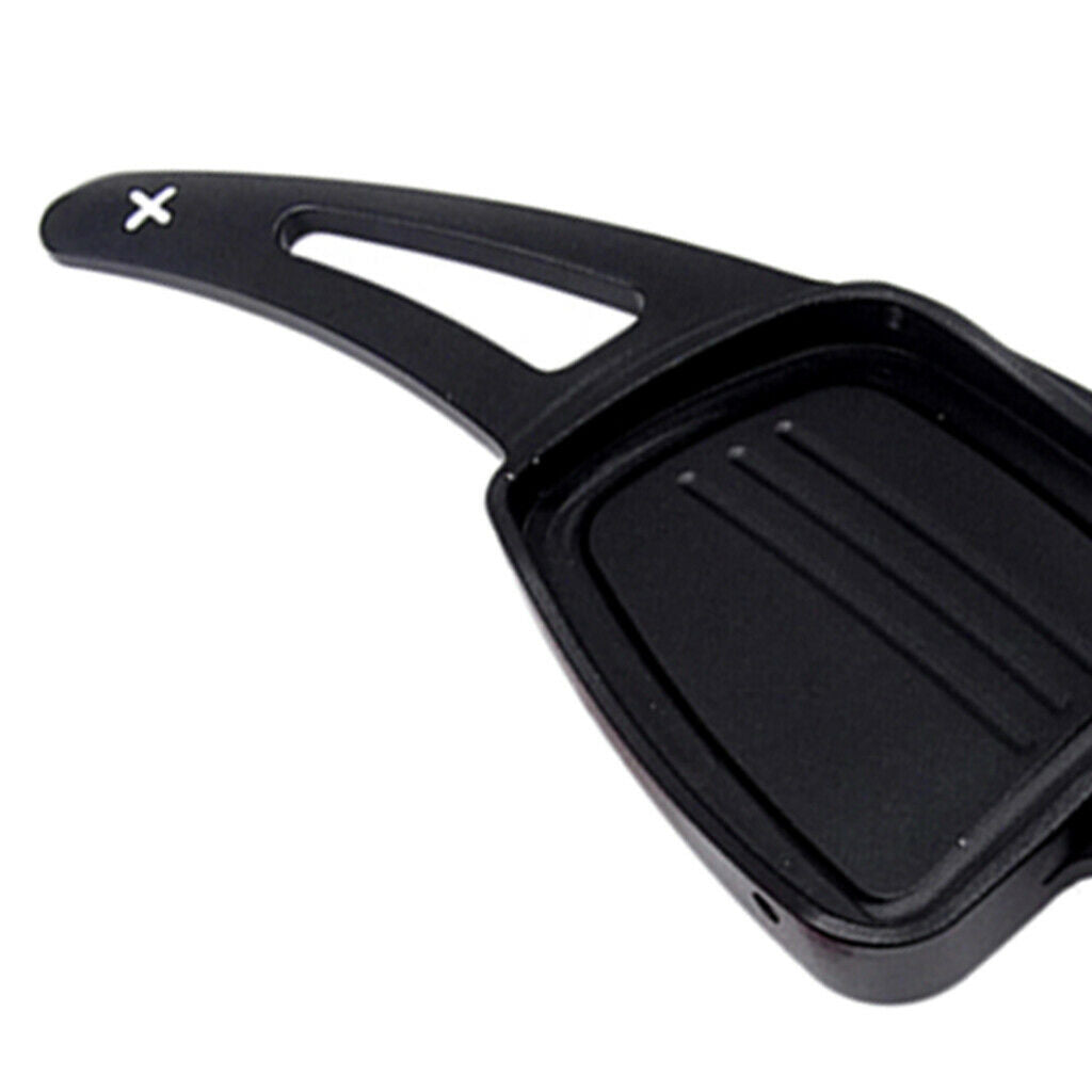 2pcs Steering Wheel Shifter Paddle Shift Extension for Audi S3 TT TTS Black