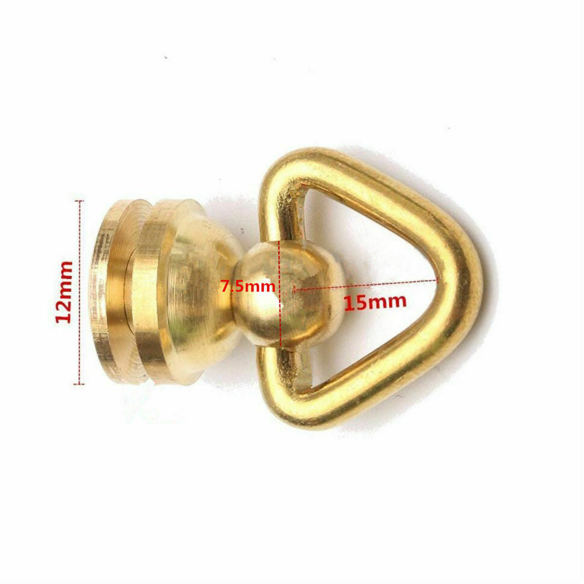 12mm*15mm*7.5mm Metal Brass Copper Connector Joint Buckle For Wallet Chain Key S