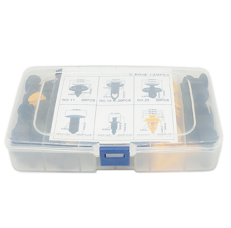 120Pcs Mixed Car Door Panel Retainer Rivets Fastener Push Clips Auto Fasteners