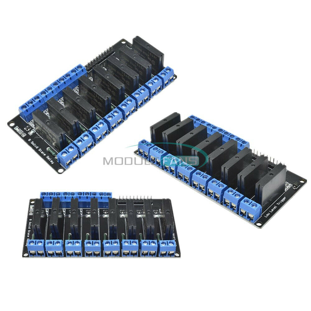 2A 5V 250V 8-Channel Low Level Trigger Solid State Relay Module +Fuse Arduino
