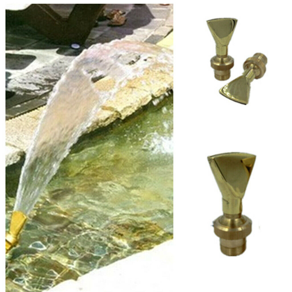 1pc Brass Fan Shape Garden Fountain Nozzle Spray Sprinkler Head 1 1/2