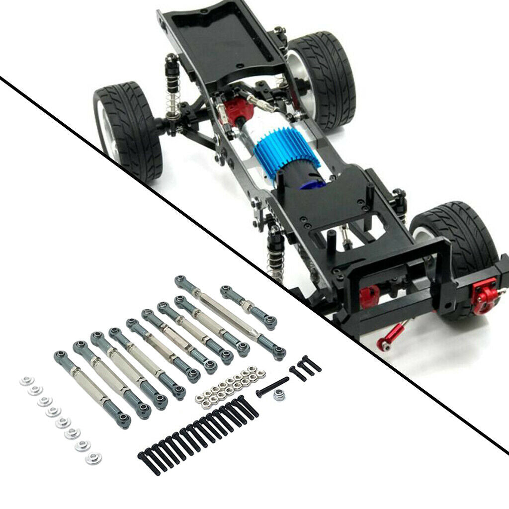RC Pull Rod Steering Link Rod for MN D90 D91 D96 MN99S 1/12 RC Car Titanium