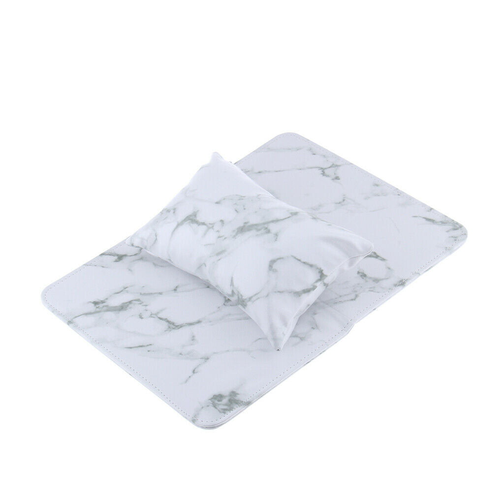 2x PU Leather Soft Hand Cushion Pillow Foldable Pad Nail Art Arm Rest Holder