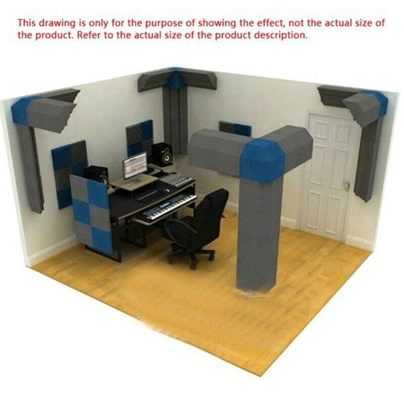 8 Pcs Acoustic Panels Soundproofing Foam Sound Absorbing Foam Studio AcoustiJ5G9