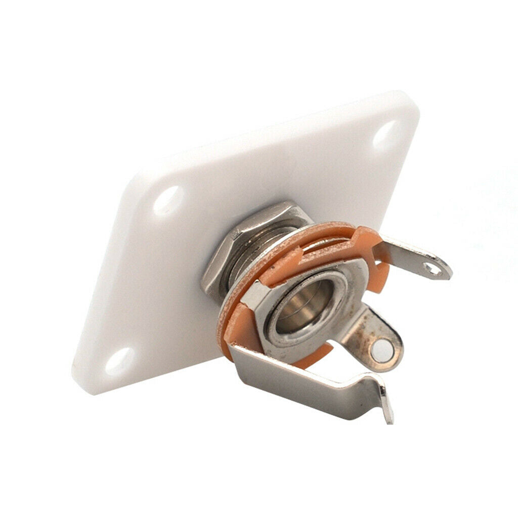 Musically Rectangular Electric Guitar Output   Plate for Les Paul White