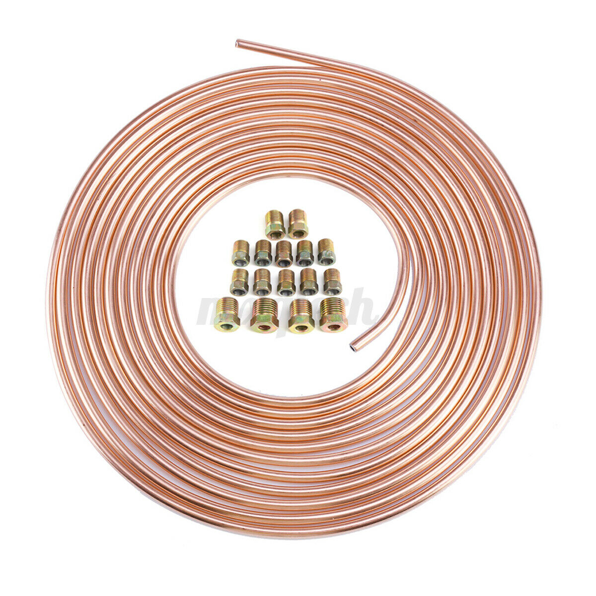 Copper Steel Nickel Kunifer Brake Line Pipe 25ft Roll 3/16" Metric 20pc