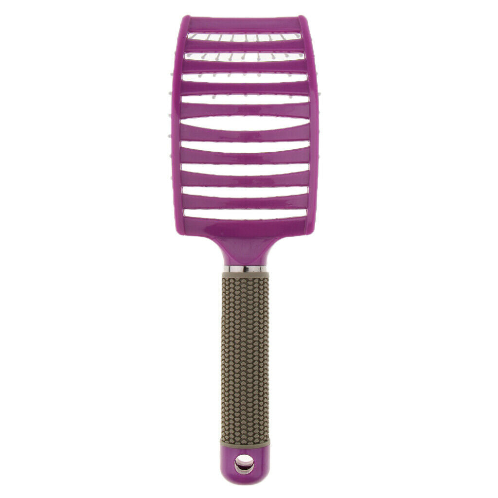 2x Curved Vented Detangling Paddle Hair Brush Fast Blow Dry Scalp Massage