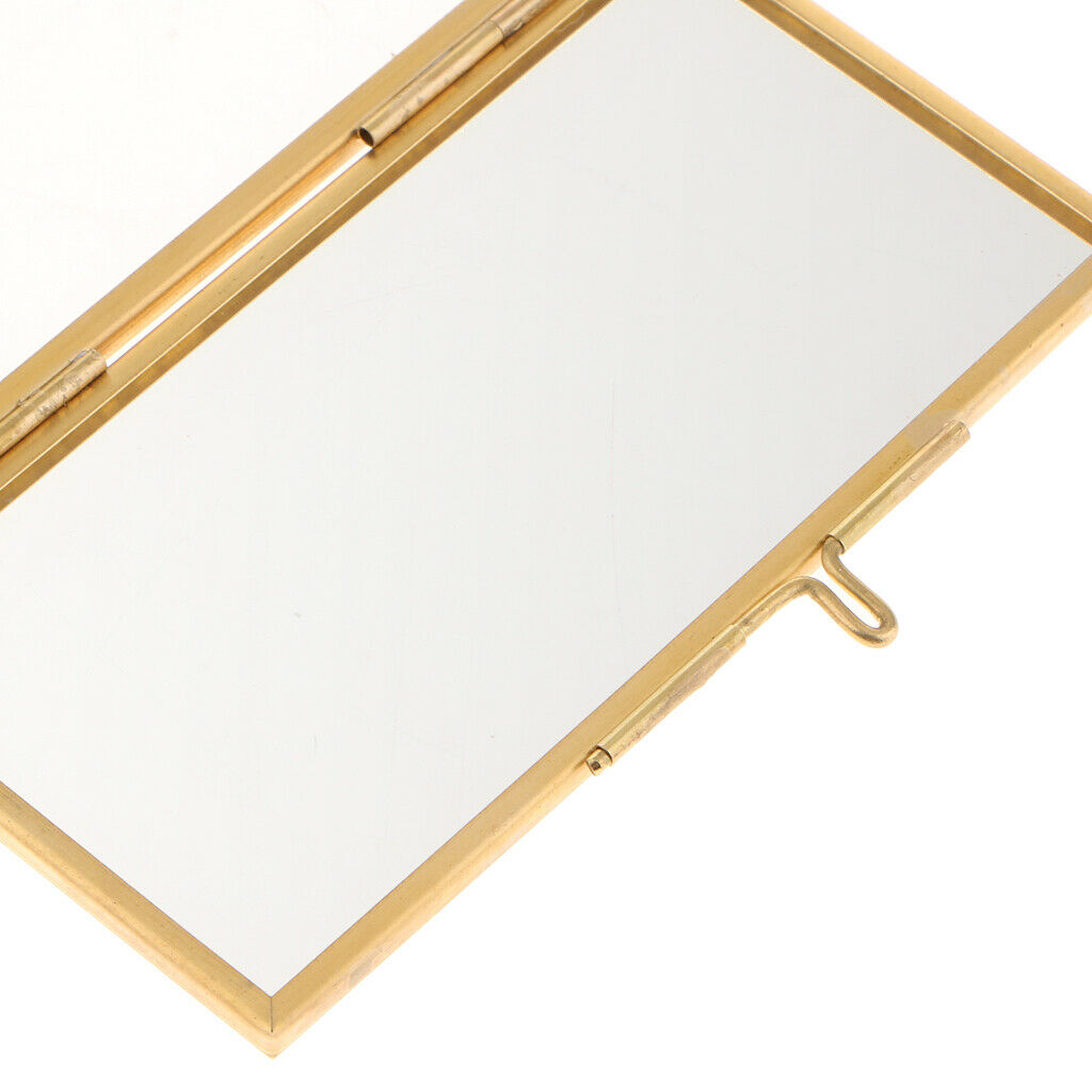 2x Double Sided Glass Hanging Picture Frame Display Frame Portrait 4&7''