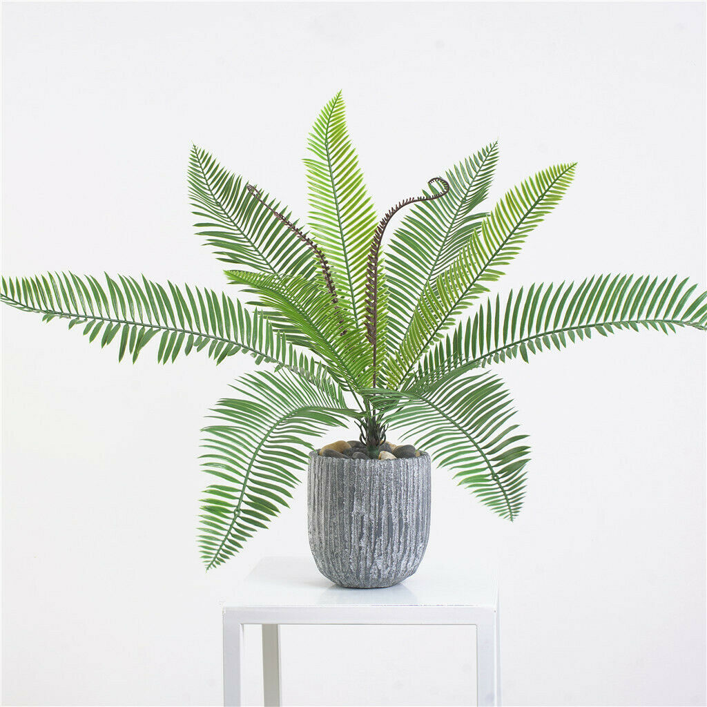 Artificial Cycas Leaves Branch Cycas Fern Leaf  With Metal Frame