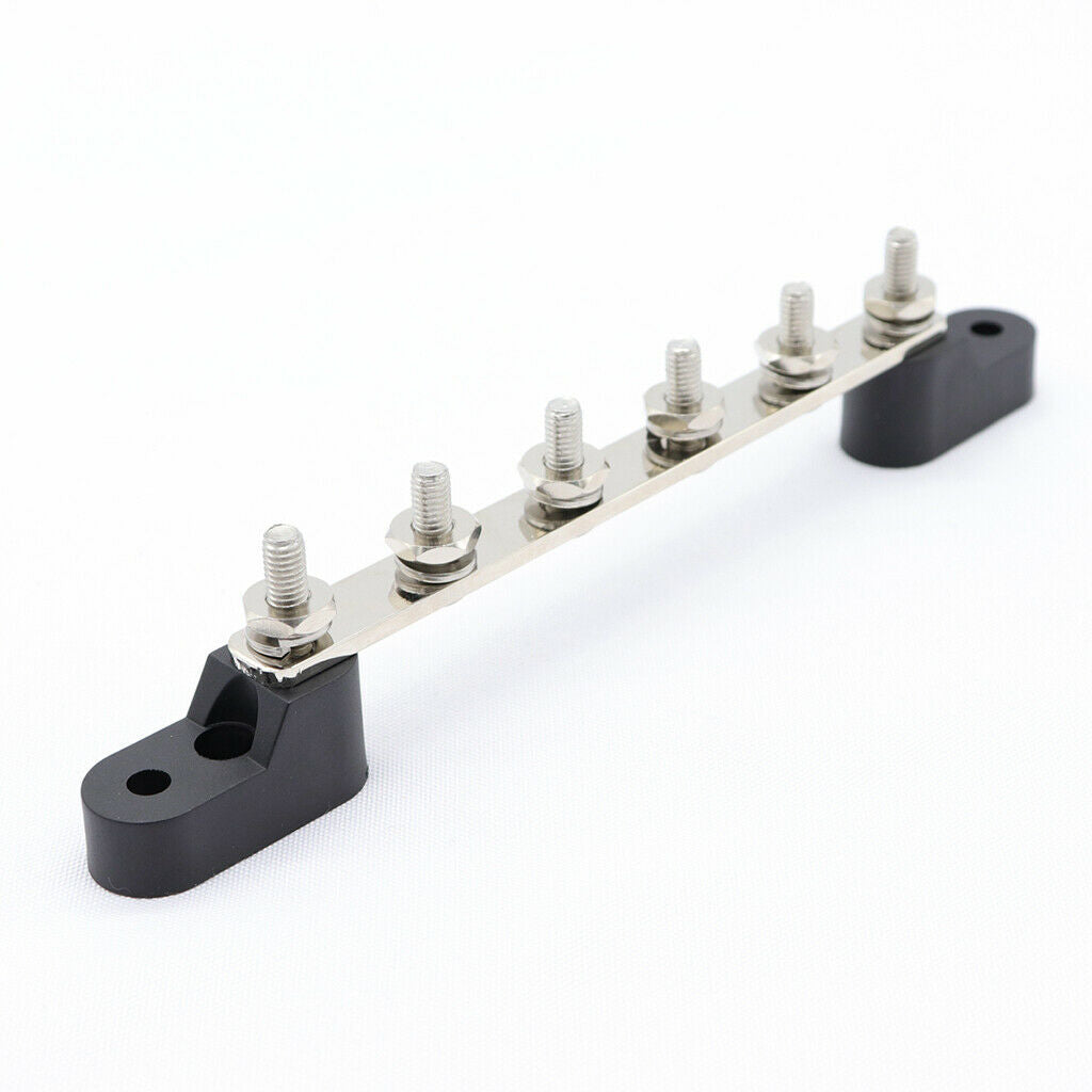 Bus-Bar 12V 6 way Electrical Terminal Single Junction Box 6 Stud Kits 6P