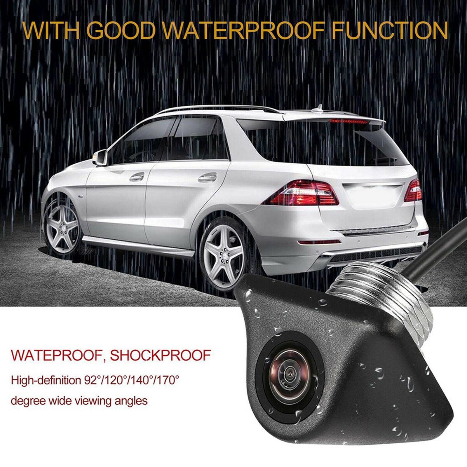 Universal 170Â° View Angle Car Rear View Reverse Camera Waterproof Cam