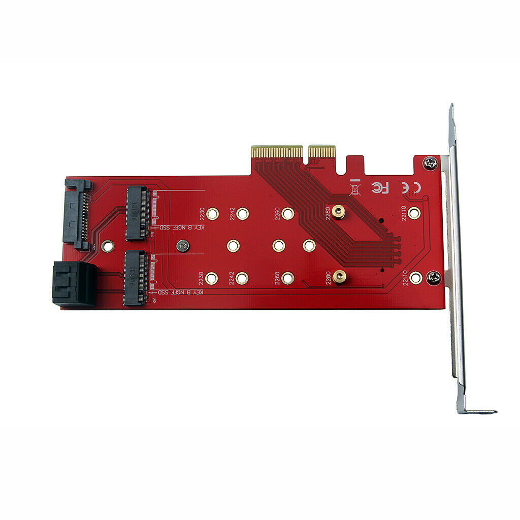 High Speed PCI Express PCI-E 4X to 3 port NGFF SSD + 2 port sata3 Expansion Card